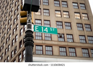 14th Street New York Sign In The City New York City 