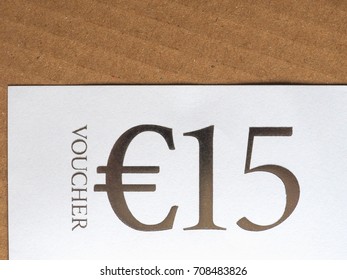 15 EUR Generic Voucher Printed On Paper