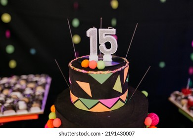 15 Year Old Cake With Candles