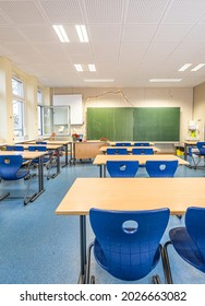 15.02.2021 Koblenz Germany Empty Classroom Corona Virus As School Are Closed Schools Stay Open During Covid Cases