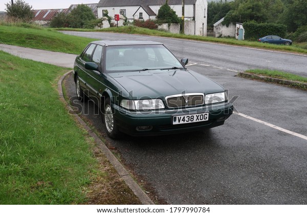 15th August 2020- A classic Rover 820 Sterling, four\
door saloon car, parked on a quiet road in Pendine,\
Carmarthenshire, Wales,\
UK.