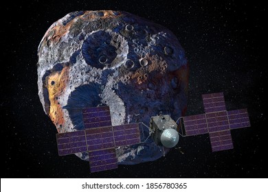 16 Psyche The Large Metallic Asteroid Ideal For Space Mining. This Image Elements Furnished By NASA.