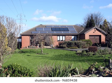 16 Solar Panels On Bungalow Roof In UK