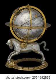 16th Century Celestial Globe with Clockwork by Gerhard Emmoser