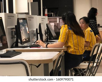 17 Dec 2019; Bangkok Thailand: IKEA Staff Are Working At IKEA Furniture Store And Warehouse Bangna.