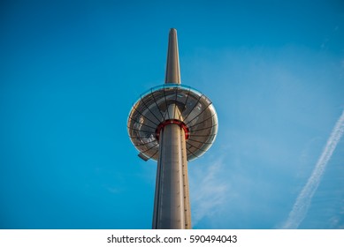 17 February, 2017 - Brghton, UK. Editorial
 Landmarks Of Brighton. The I360 Tower Located On The Seafront In Brighton, UK.