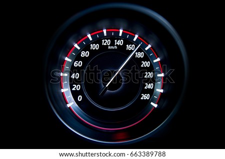 170 Kilometers per hour,light with car mileage with black background,number of speed,Odometer of car.