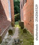 1700s grave yard for New Castle Presbyterian Church, founded as a Dutch Reformed Church in 1657 in New Castle, Delaware. New Castle Historic District and First State National Historic Park. 