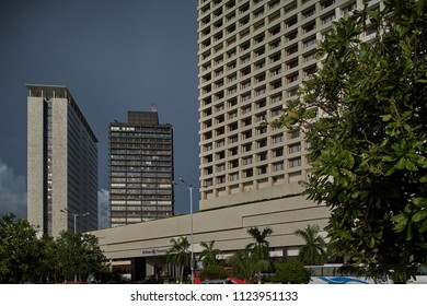 17-jun-2006-from Marine Drive Air India Express Towers Hilton Tower Seen Mumbai Maharashtra INDIA