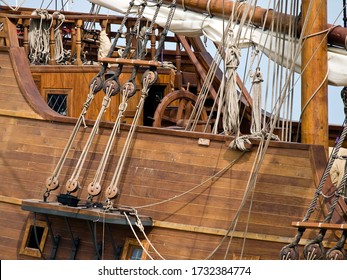 17th Century Galleon deck and hull Detail