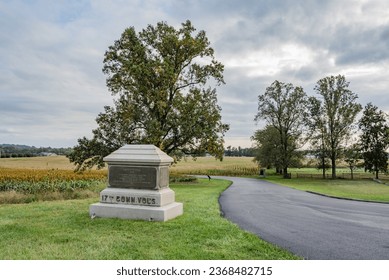 17th Connecticut Volunteer Infantry Monument on Barlow Knoll, Gettysburg PA USA