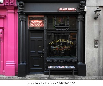 17th December 2019, Dublin, Ireland.  Heartbreak Social Club and Private Tattoo Parlour on Capel St, North City, Dublin. 