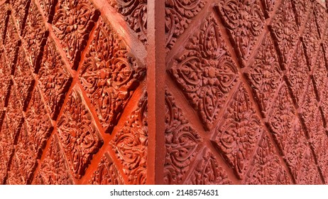 18 April 2022, Khmer pattern isolation background, Luxury pattern of khmer style design, Khmer wallpaper, Cambodia. Located Tang Kork District, Kampong Thom Province, Cambodia