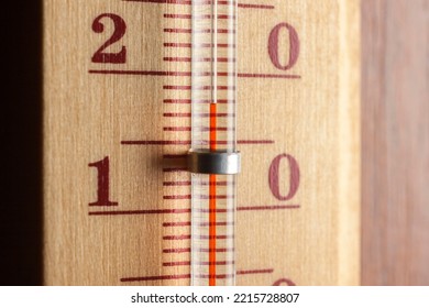 18 degrees Celsius on a wooden thermometer