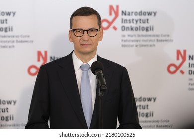 18.07.2022, Gliwice Prime Minister Mateusz Morawiecki Visits The National Cancer Center