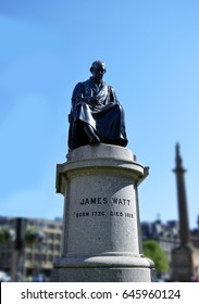 The 1832 Statue Of James Watt, Inventor Of The Steam Engine, In George Square, Glasgow, Scotland