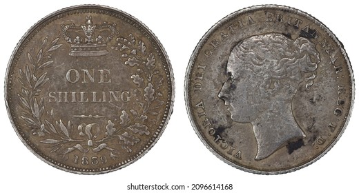 1839 Shilling, Queen Victoria UK Pre-Decimal Silver Coin