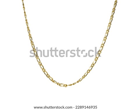 18k gold chain on white background
