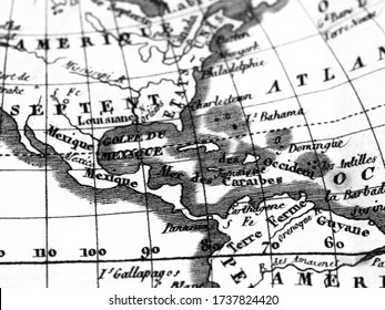 18th Century Antique World Map, Central America