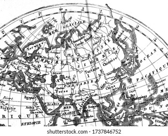 18th Century Antique World Map, Eurasia