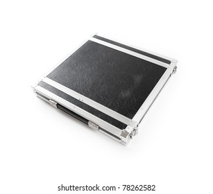 19 Inch Rack Mount Equipment Case, Isolated On White. A Standardized  Equipment Mount Used In The Audio, Music And Broadcast Industry.