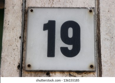 19 Tile Numbered (door Number)