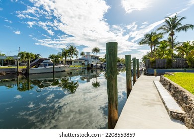 1905 Keystone Blvd, Miami, FL May 11 20221, USA
Oceanfront House With Open Views Of The Bay With Palm Trees And Neighboring Houses, Yachts, Beautiful Blue Sky And Tropical Plants