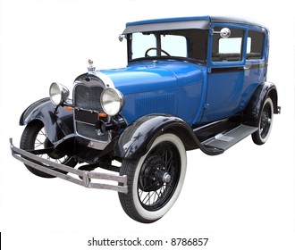 1928 Vintage Car isolated with clipping path