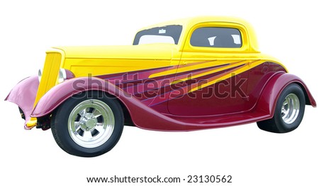 1934 Model 40 Hotrod isolated with clipping path