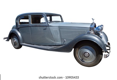 1934 Rolls Royce Isolated With Clipping Path