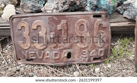 1940 Nevada License Plate, Vintage Antique Automobile Car Memorabilia
