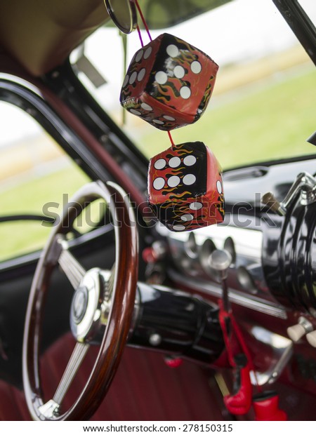 1950s American Classic Truck Interior Annual Royalty Free