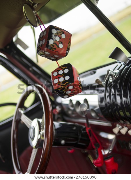 1950s American Classic Truck Interior Annual Stock Photo