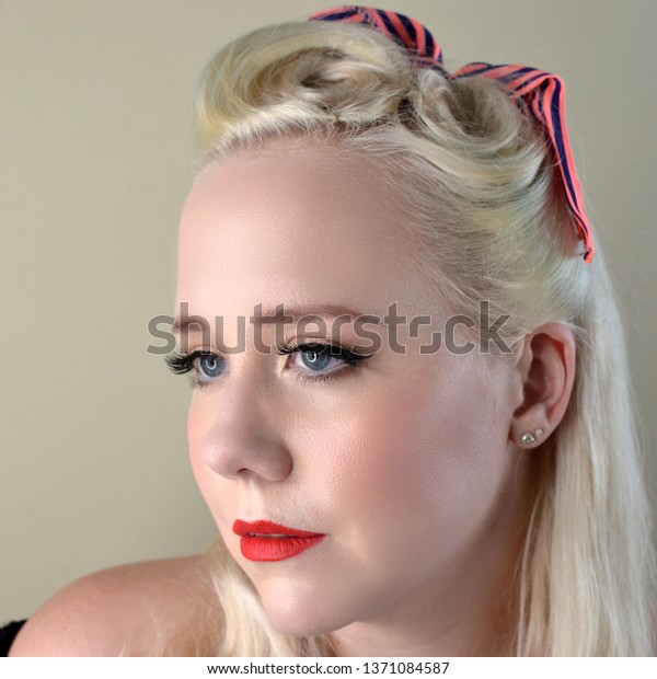 1950s Style Makeup Hair Stock Photo Edit Now 1371084587