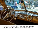 1950s vintage auto interior detail