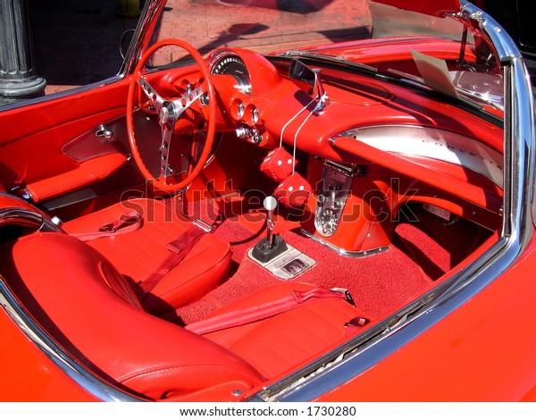 1959 Corvette Interiorhub City Car Show Stock Photo Edit