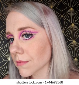 1960s Makeup With A Cut Crease And Big Lashes