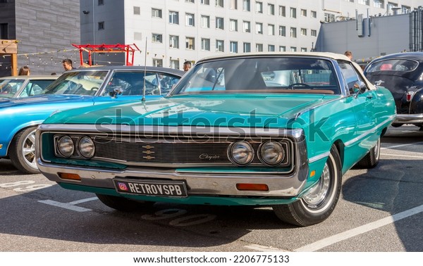 1969\
Chrysler Newport Convertible Fifth generation on Original Meet\
Show. Russia, St. Petersburg, September 10,\
2022