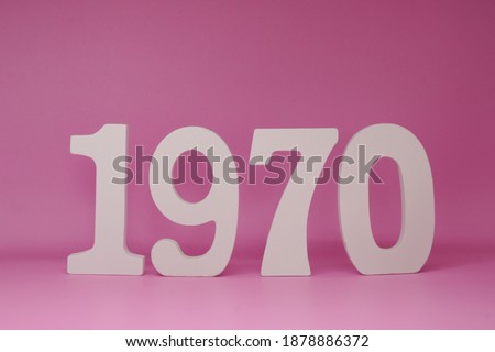 1970 ( nineteen-seventies ) Isolated pink Background with Copy Space - culture society and history