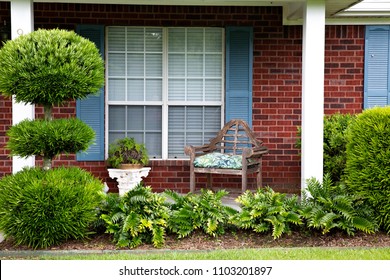 1980's Brick Ranch House In The Suburbs