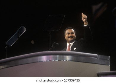 1992 Democratic National Convention Chairman, Ronald Brown, Addresses Crowd At Madison Square Garden, New York