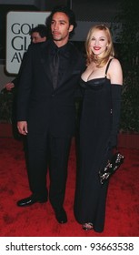 19JAN97:  Actress/singer MADONNA With Boyfriend CARLOS LEON At The Golden Globe Awards Where She Won Best Actress In A Musical Or Comedy For 