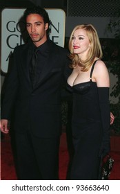 19JAN97:  Actress/singer MADONNA With Boyfriend CARLOS LEON At The Golden Globe Awards Where She Won Best Actress In A Musical Or Comedy For 