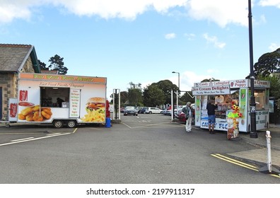 19th August 2022, County Louth, Ireland. Takeaway Food, Ice Cream And Candy Vans In Carlingford Car Park. 