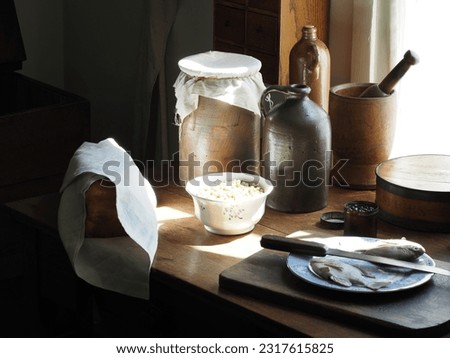 19th century kitchen scene from inside the Abraham Lincoln family home in Springfield, IL