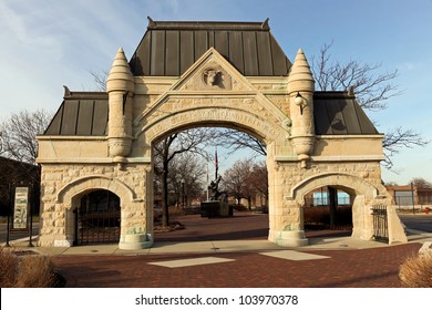 The 19th century Union Stock Yards Gate in Chicago was the entrance to the meat packing industry of another era.
