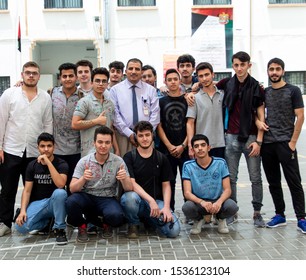 19th June 2019, Alnoor School, UAE, A Group Of Friends In Their Last Day Of Highschool Taking A Photo To Remember These Days When They Grow Up, This Type Of Photos Make Good Memories For Seniors. 