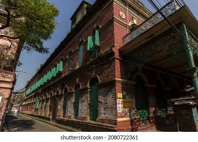 19th November, 2021, Kolkata, West Bengal, India: Old Traditional Building Of Kolkata Built In British Period