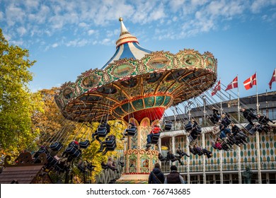 19th October 2017 Copenhagen Denmark, Tivoli Garden Swing Carousel Ride