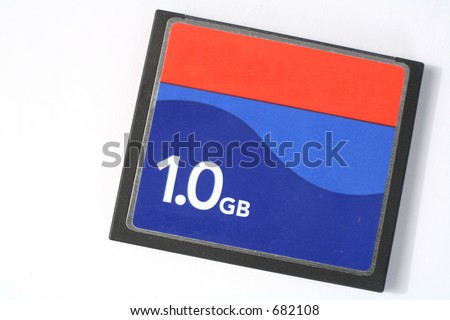A 1GB CompactFlash card.